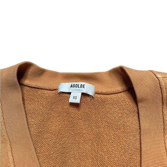 Anthropologie AGOLDE V-Neck Balloon Sleeved Sweatshirt - Picture 5 of 5